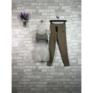 NWT Vanquish Fitness Khaki Virtue Sports Bra/Legging Affinity Set